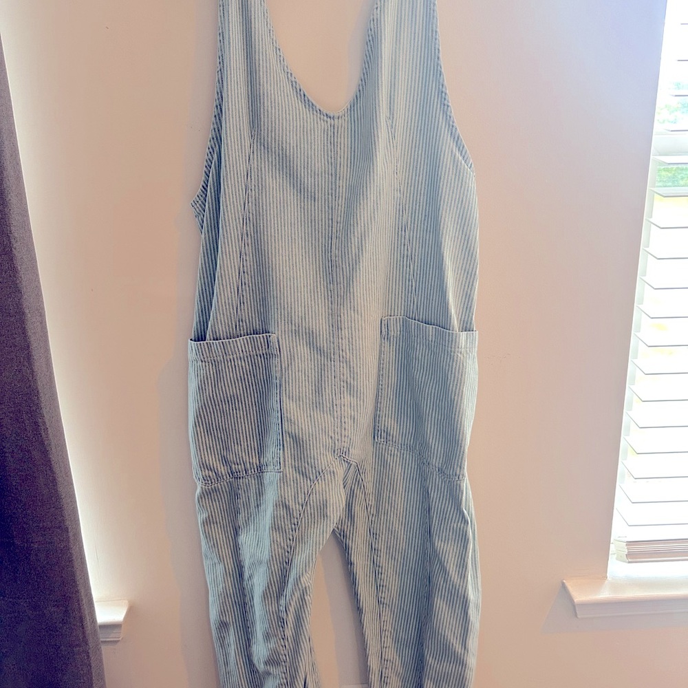 Free People We the Free High Roller Railroad Jumpsuit